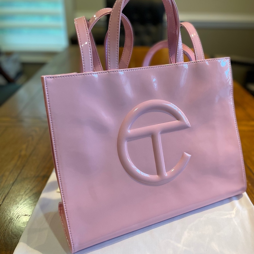 Telfar Medium Shopping Bag Bubblegum Patent / New
